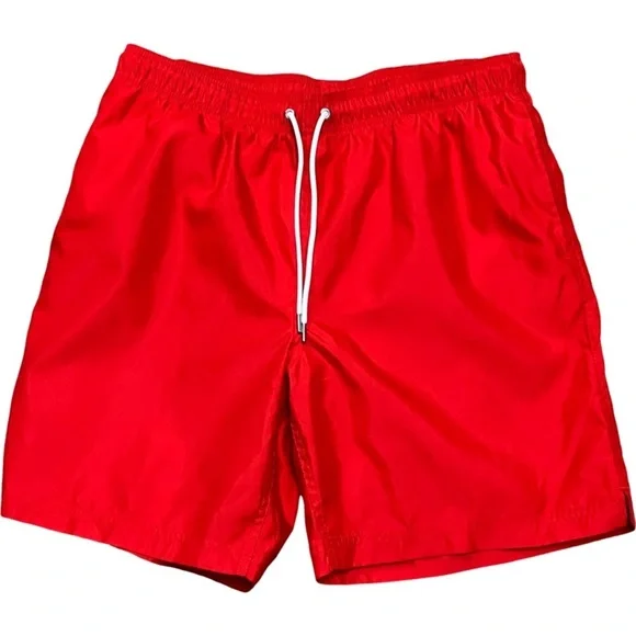 LANDS’ END Men’s Swim Trunks SIZE Large Lined Inside/Side Pockets Drawstring NEW - Picture 2 of 10